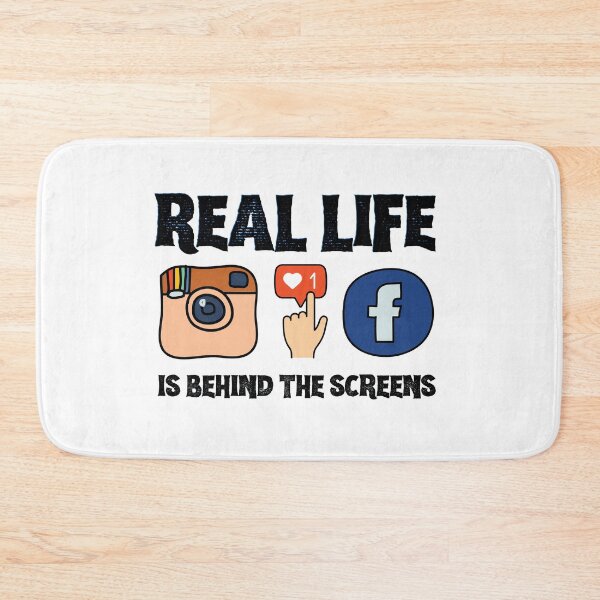 Item preview, Social Network Funny Gift, Real Life is Behind the screens designed and sold by AmazingEcraft.
