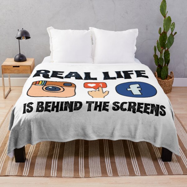 Item preview, Social Network Funny Gift, Real Life is Behind the screens designed and sold by AmazingEcraft.