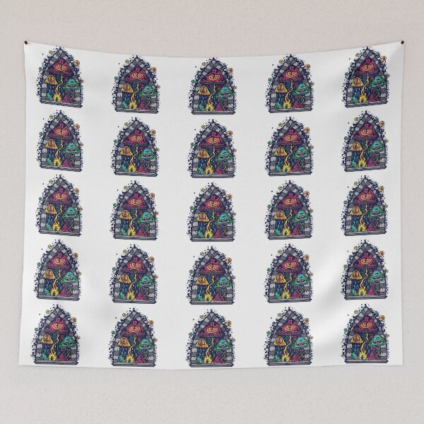 Item preview, Colorful Trippy Psychedelic Mushroom Window designed and sold by TeesByMark.