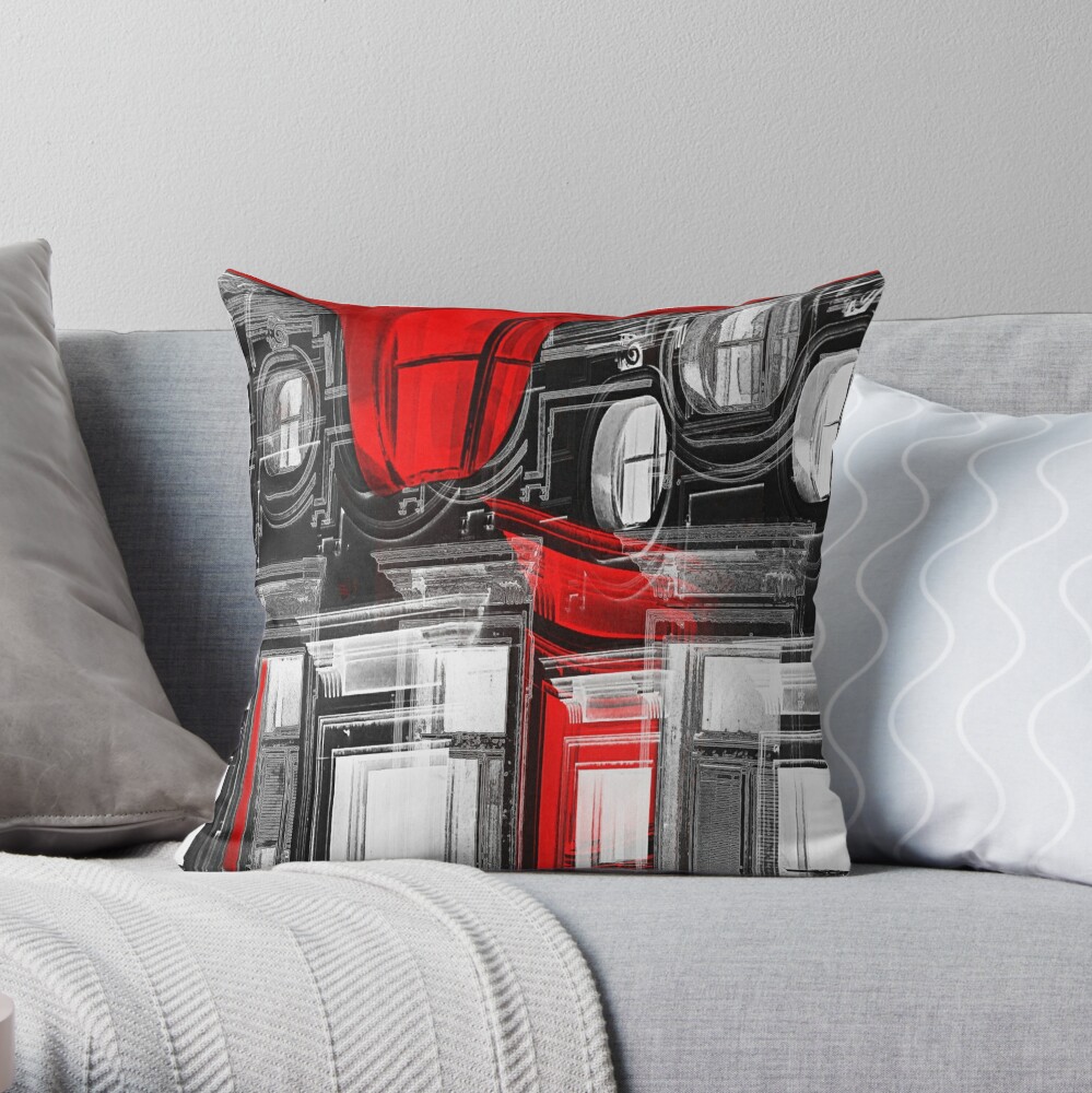 Decorative Red And Black Throw Pillow for Sale by FantasySkyArt