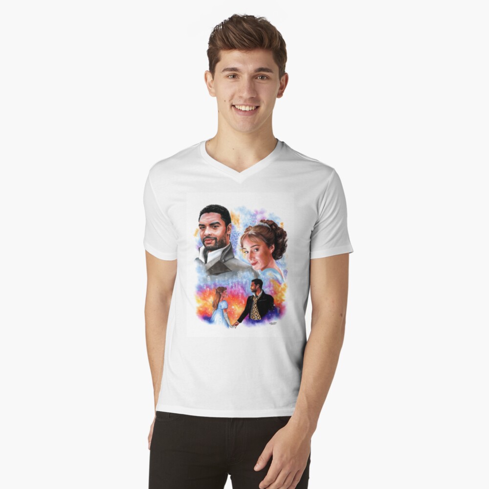 Aperçu de l'œuvre T-shirt col V créée et vendue par laureneportrait.