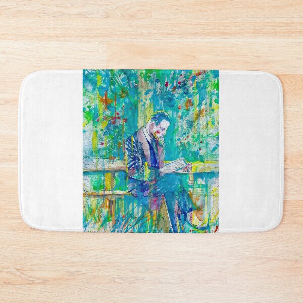 Item preview, RAINER MARIA RILKE reading under a tree - watercolor portrait designed and sold by lautir.