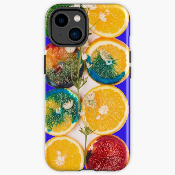 Oranges - variation in blue iPhone Tough Case