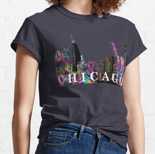 Chicago Cubs Nike Toddler Nickname Skyline T-Shirt - Black