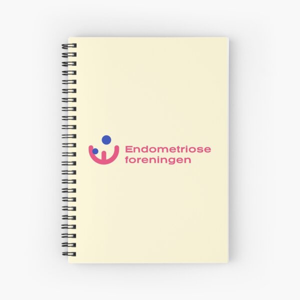 Gul endometrioselogo med skrift  Spiral Notebook