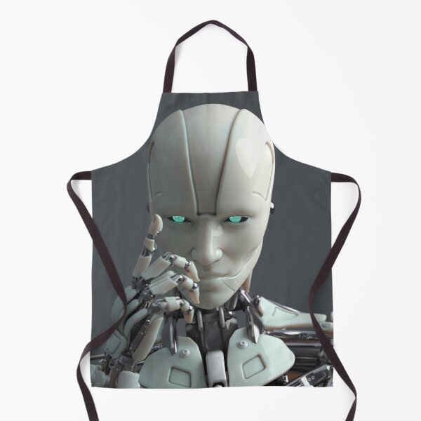 Item preview, robot warning designed and sold by Mike Kiev art.