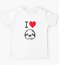 I Love Sloths Kids Tee
