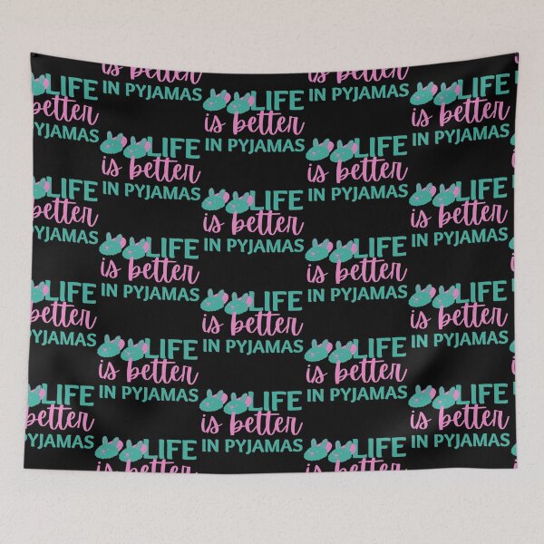 Item preview, Life is Better in Pyjamas Cute Slippers designed and sold by SweetAndSpice.