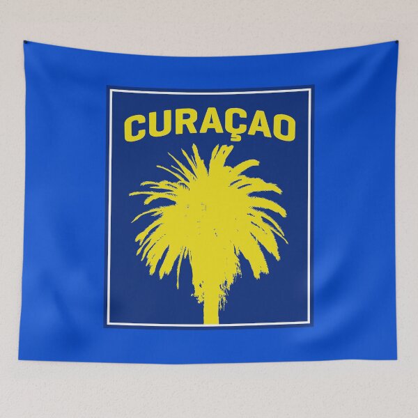 Item preview, Curacao Yellow Palm Tree Silhouette designed and sold by ClickForMore.