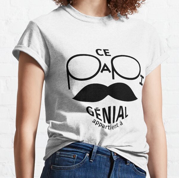 T shirt ce discount papa genial appartient a