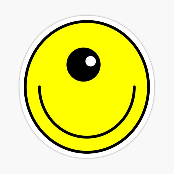 CARITA SONRIENTE ALIEN UN SOLO OJO Pegatina