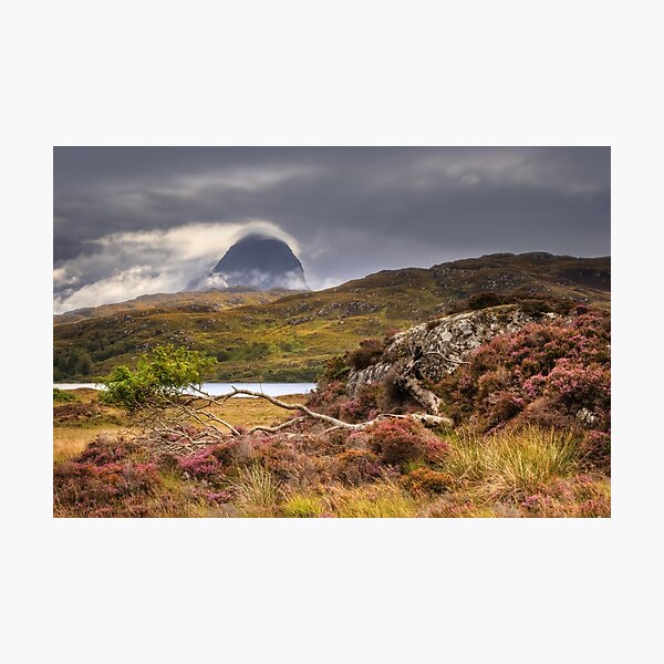 Suilven Mists in Fall from Glencanisp Assynt Scotland. Photographic Print