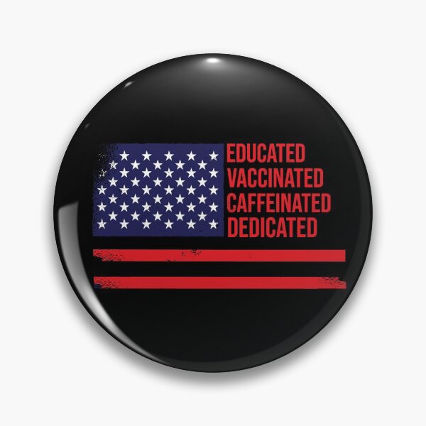 Item preview, Vintage Educated Vaccinated Caffeinated Dedicated American Flag Funny Nurse Coffee designed and sold by WhiteTears.