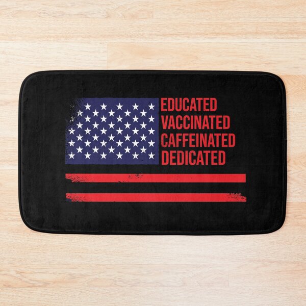 Item preview, Vintage Educated Vaccinated Caffeinated Dedicated American Flag Funny Nurse Coffee designed and sold by WhiteTears.