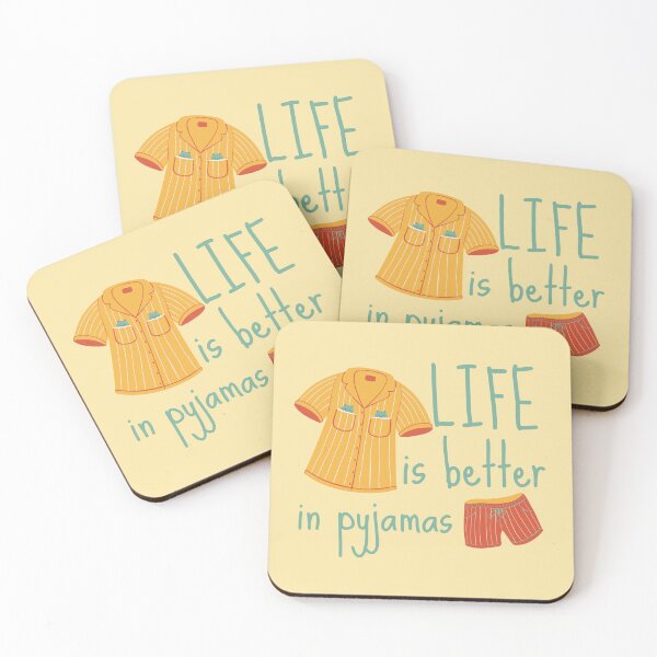 Item preview, Life is Better in Yellow and Orange Pyjamas designed and sold by SweetAndSpice.