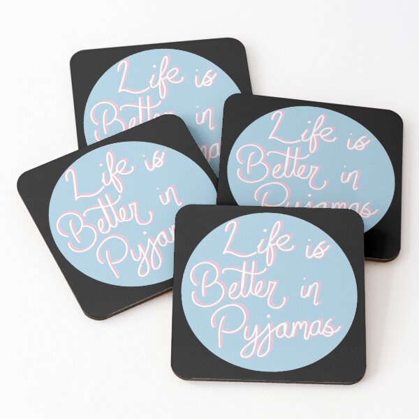 Item preview, Life is better in Pyjamas typography  designed and sold by ToriaScarlett.
