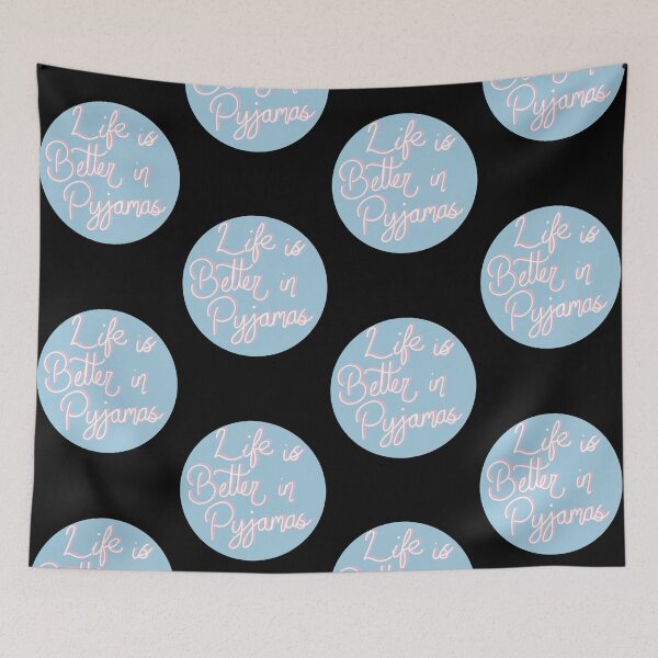Item preview, Life is better in Pyjamas typography  designed and sold by ToriaScarlett.