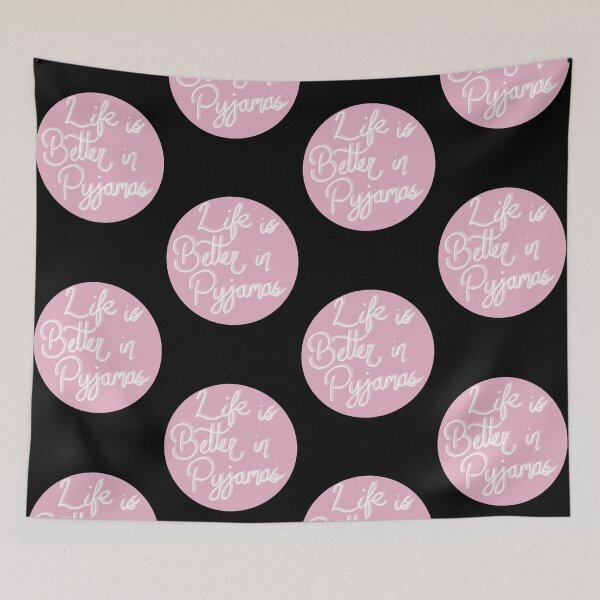 Item preview, Life is better in Pyjamas typography  designed and sold by ToriaScarlett.