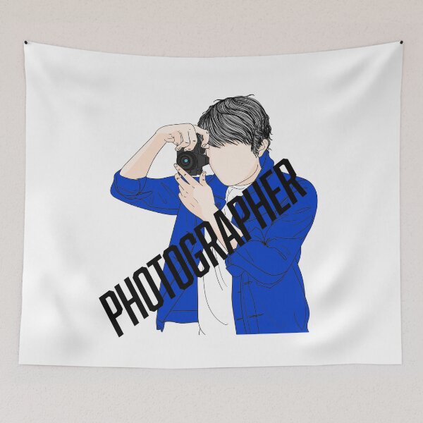 Item preview, Photographer blue jacket designed and sold by qlobba.