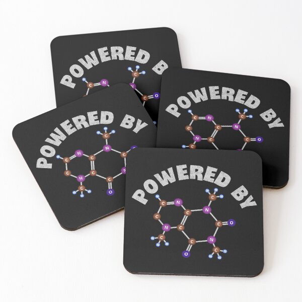 Item preview, Powered by Caffeine - Coffee Lover's designed and sold by Happy Puppy Print On Demand.