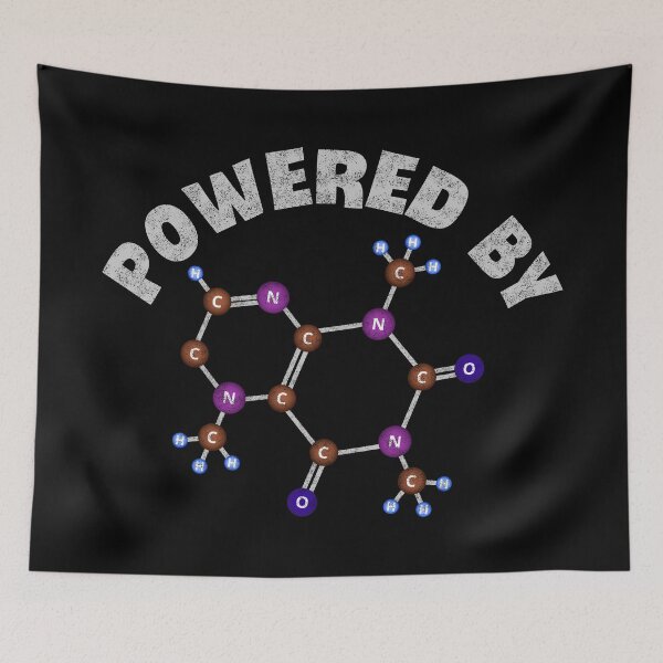 Item preview, Powered by Caffeine - Coffee Lover's designed and sold by Happy Puppy Print On Demand.