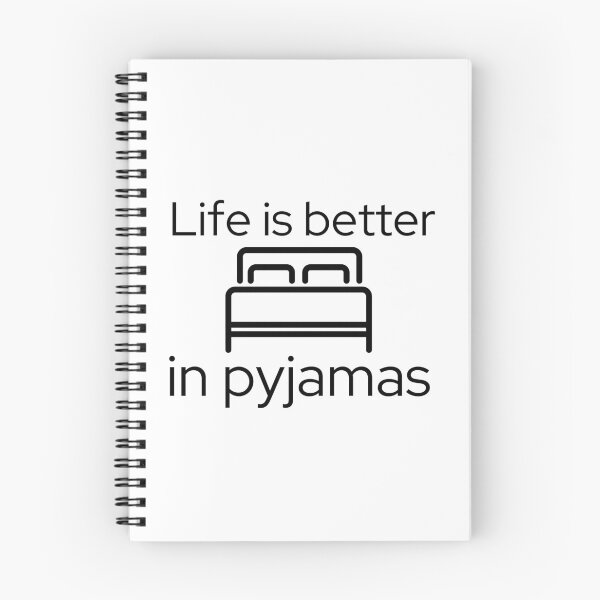 Item preview, Life is Better in Bed Pyjamas White Background designed and sold by SweetAndSpice.