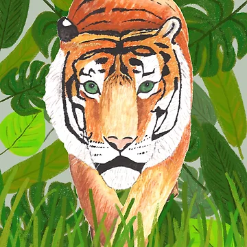 Artwork thumbnail, Tiger In Jungle by RVHudson