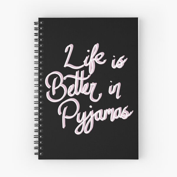 Item preview, Life is better in Pyjamas Pink typography  designed and sold by ToriaScarlett.