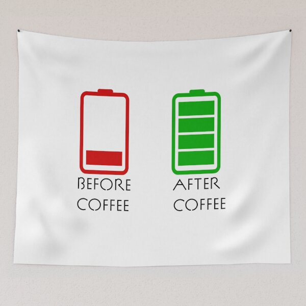 Item preview, Before coffee, after coffee battery bars designed and sold by qlobba.