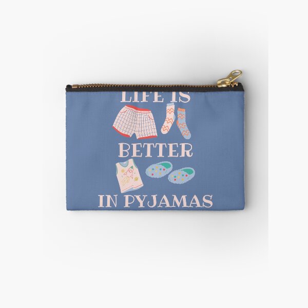 Item preview, Life is Better in Pyjamas Blue Background designed and sold by SweetAndSpice.