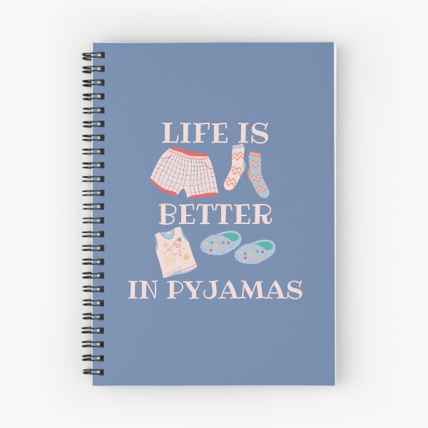 Item preview, Life is Better in Pyjamas Blue Background designed and sold by SweetAndSpice.