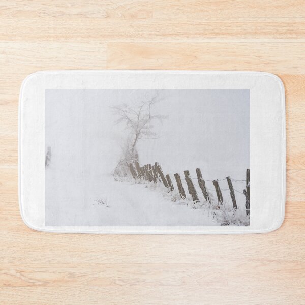 Item preview, Snowy dirt road, pasture, pasture fence, frost, snow, winter designed and sold by Ingo Gerlach.