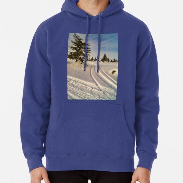 winter touch in a forest Pullover Hoodie