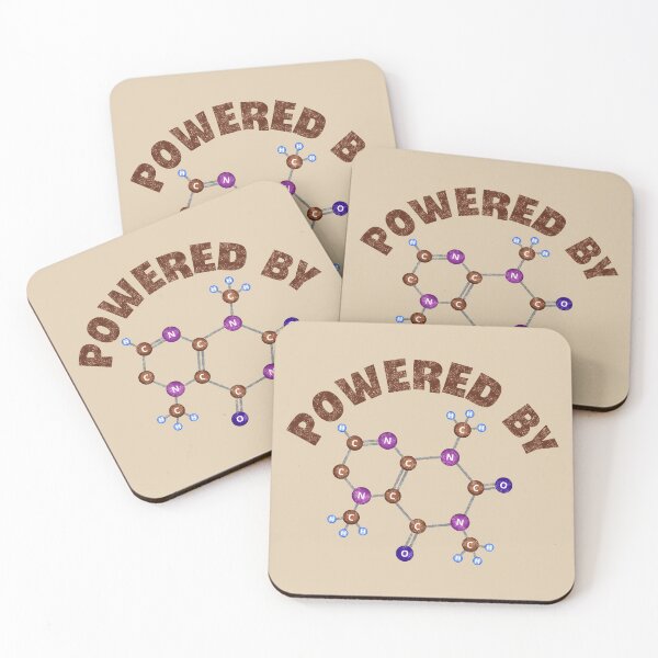 Item preview, Powered by Caffeine - Coffee Lover's designed and sold by Happy Puppy Print On Demand.