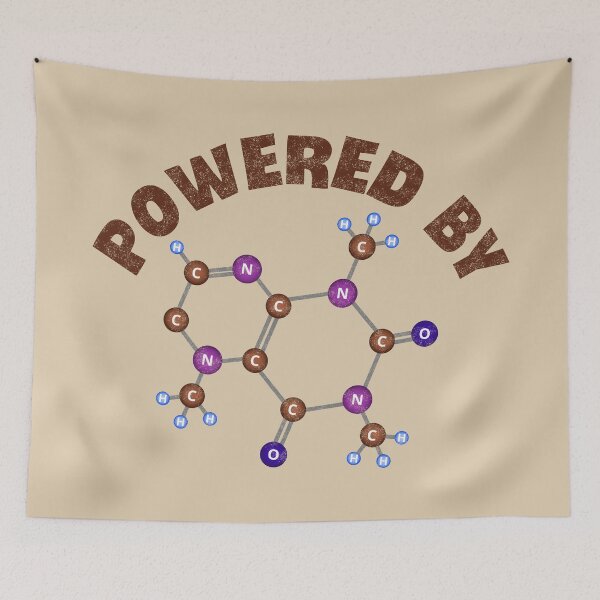 Item preview, Powered by Caffeine - Coffee Lover's designed and sold by Happy Puppy Print On Demand.