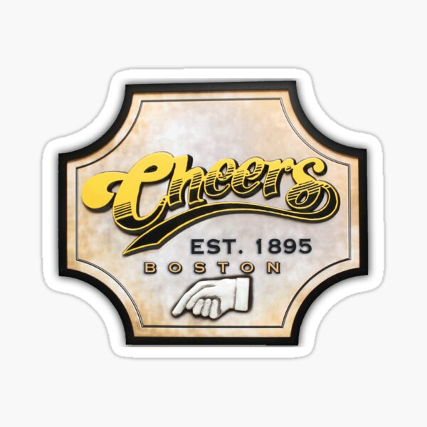 Cheers (Entrance sign, est. 1895) Sticker