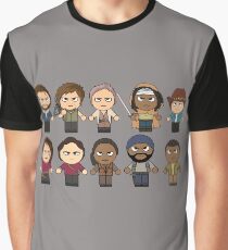 The Walking Dead - Main Characters Chibi - AMC Walking Dead Graphic T-Shirt
