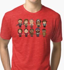The Walking Dead - Main Characters Chibi - AMC Walking Dead Tri-blend T-Shirt