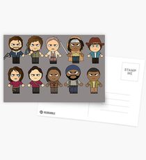 The Walking Dead - Main Characters Chibi - AMC Walking Dead Postcards