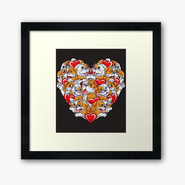 Item preview, English bulldog Valentine Tshirt designed and sold by Unique-Tees.
