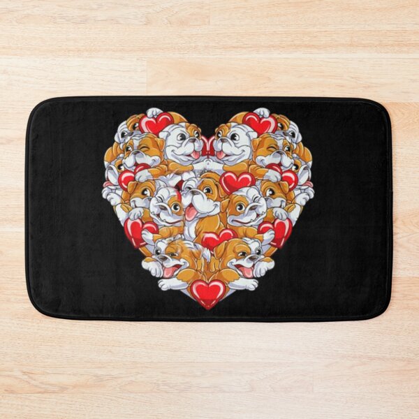 Item preview, English bulldog Valentine Tshirt designed and sold by Unique-Tees.