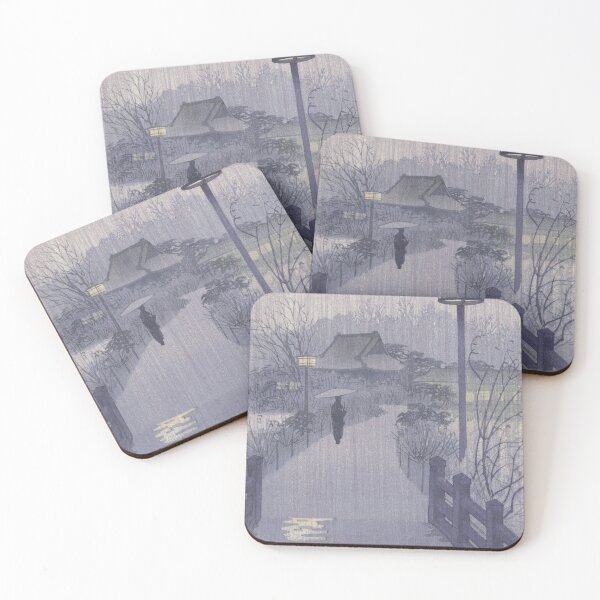 Item preview, Evening rain at the Shinobazu pond designed and sold by redstitchlab.