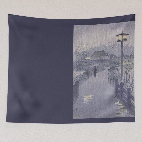 Item preview, Evening rain at the Shinobazu pond designed and sold by redstitchlab.