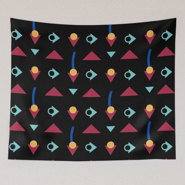 Artikelvorschau, Schwarzes Hintergrund-buntes geometrisches Muster entworfen und verkauft von PriyanDecor.
