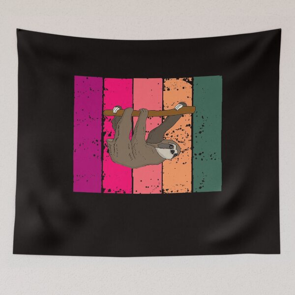 Item preview, Sloth Retro Colorful Rainbow designed and sold by Imutobi.