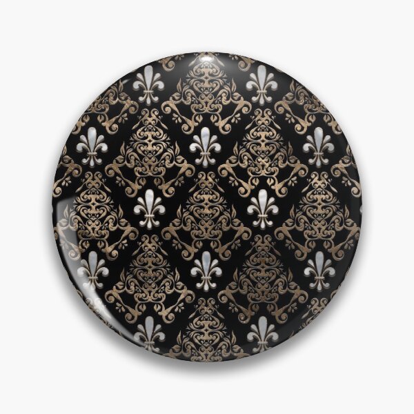 Item preview, Fleur-de-lis pattern pearl and gold designed and sold by k9printart.