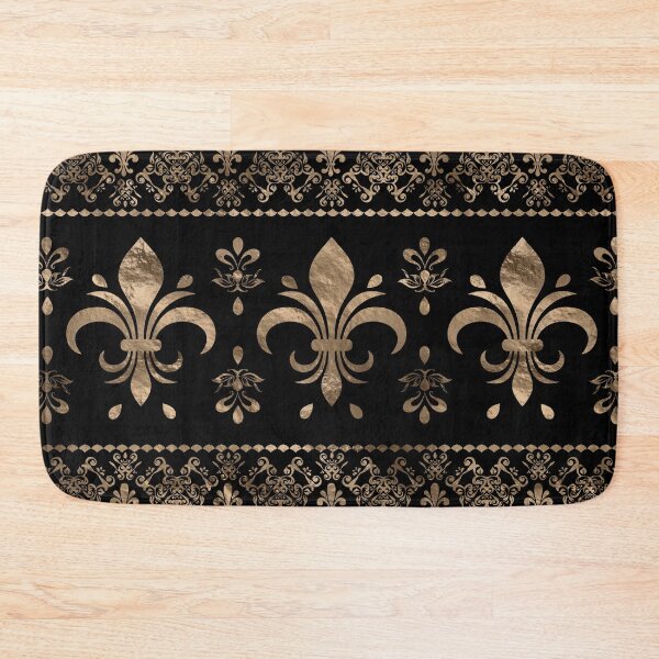 Item preview, Luxury black and gold Fleur-de-lis ornament  designed and sold by k9printart.