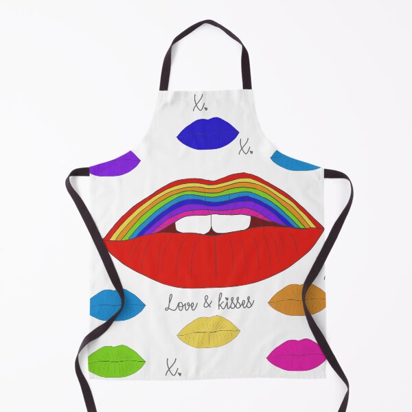 Item preview, # Pride Love & kisses rainbow lips designed and sold by Leatextileart.