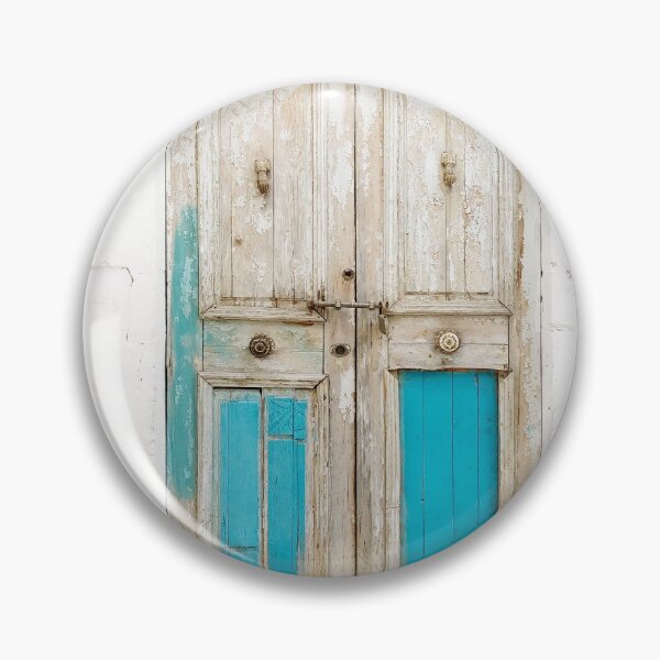 Item preview, Old wooden door with turquoise paint residue designed and sold by Melissa Peltenburg.