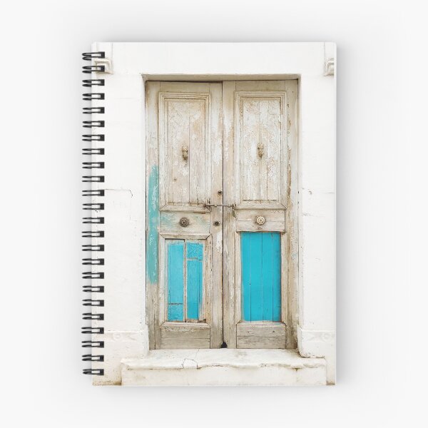 Item preview, Old wooden door with turquoise paint residue designed and sold by Melissa Peltenburg.